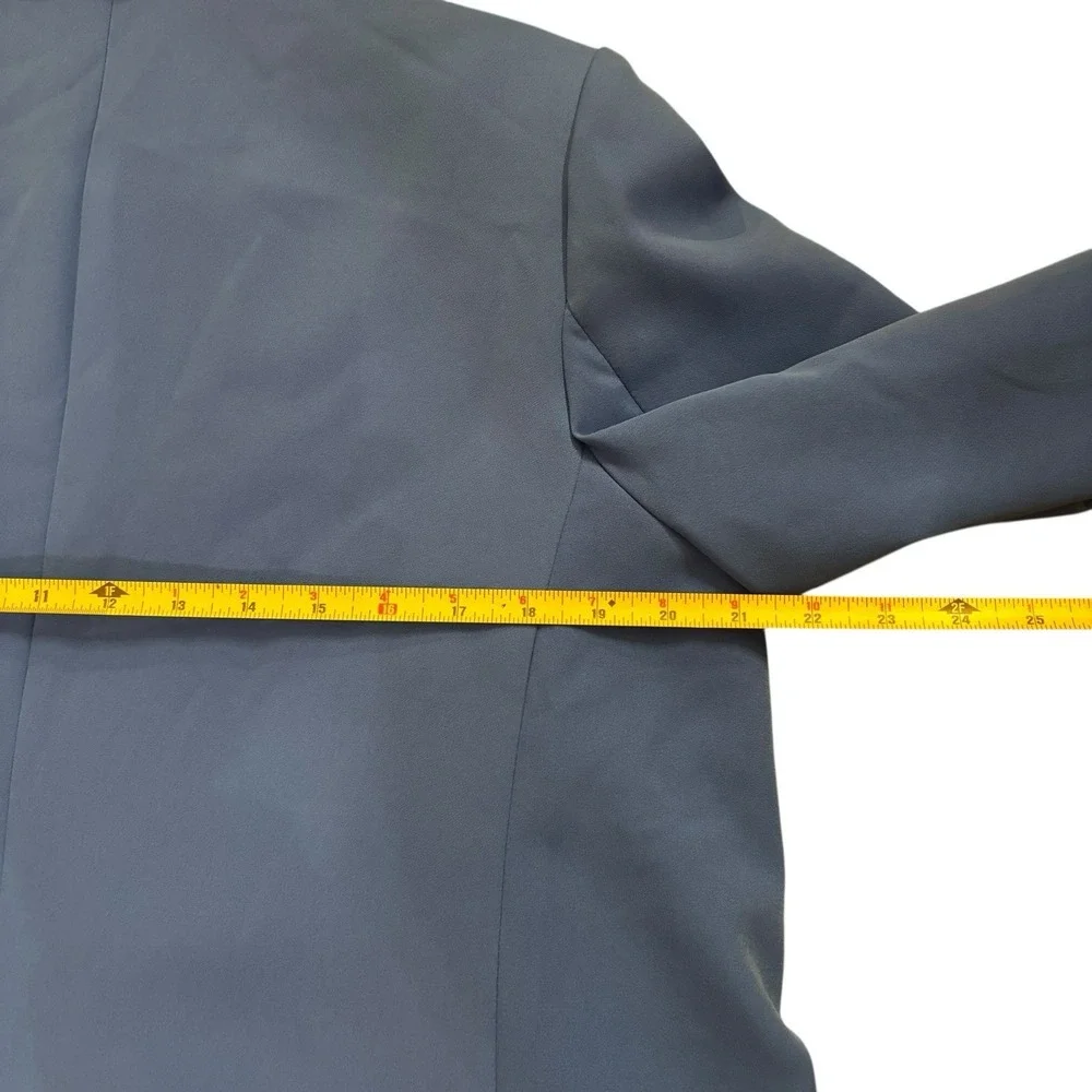 Roz & Ali‎ Open Drape Waterfall jacket Electric Blue Womens 1X Office Chic